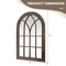 3-layered Arched Mounted Mirror For Vanity Bedroom Entryway-rustic Brown